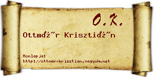 Ottmár Krisztián névjegykártya